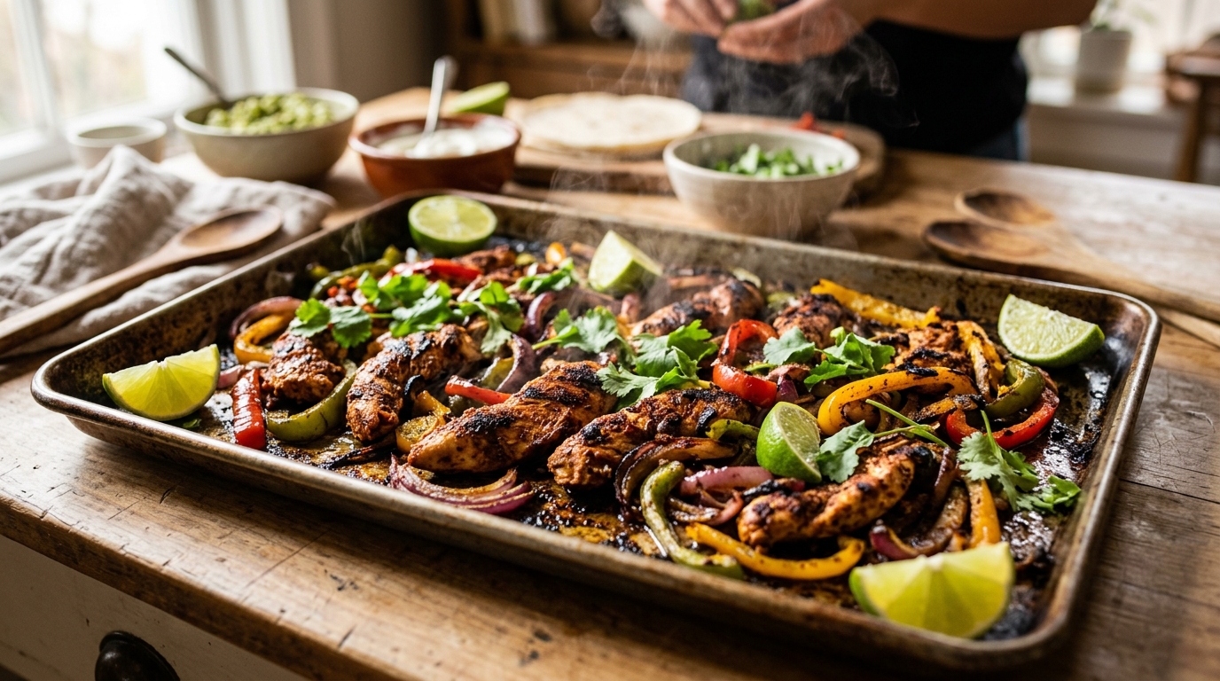 Skillet Chicken Thigh Fajita Bowls